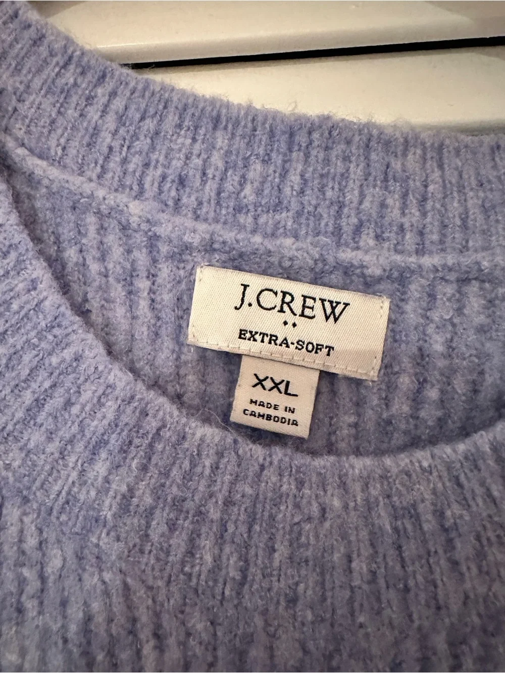J. Crew Lavender Crewneck Ribbed Sweater